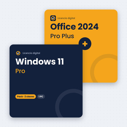 Pack Windows 11 Pro + Office 2024 Professional Plus – dos claves digitales
