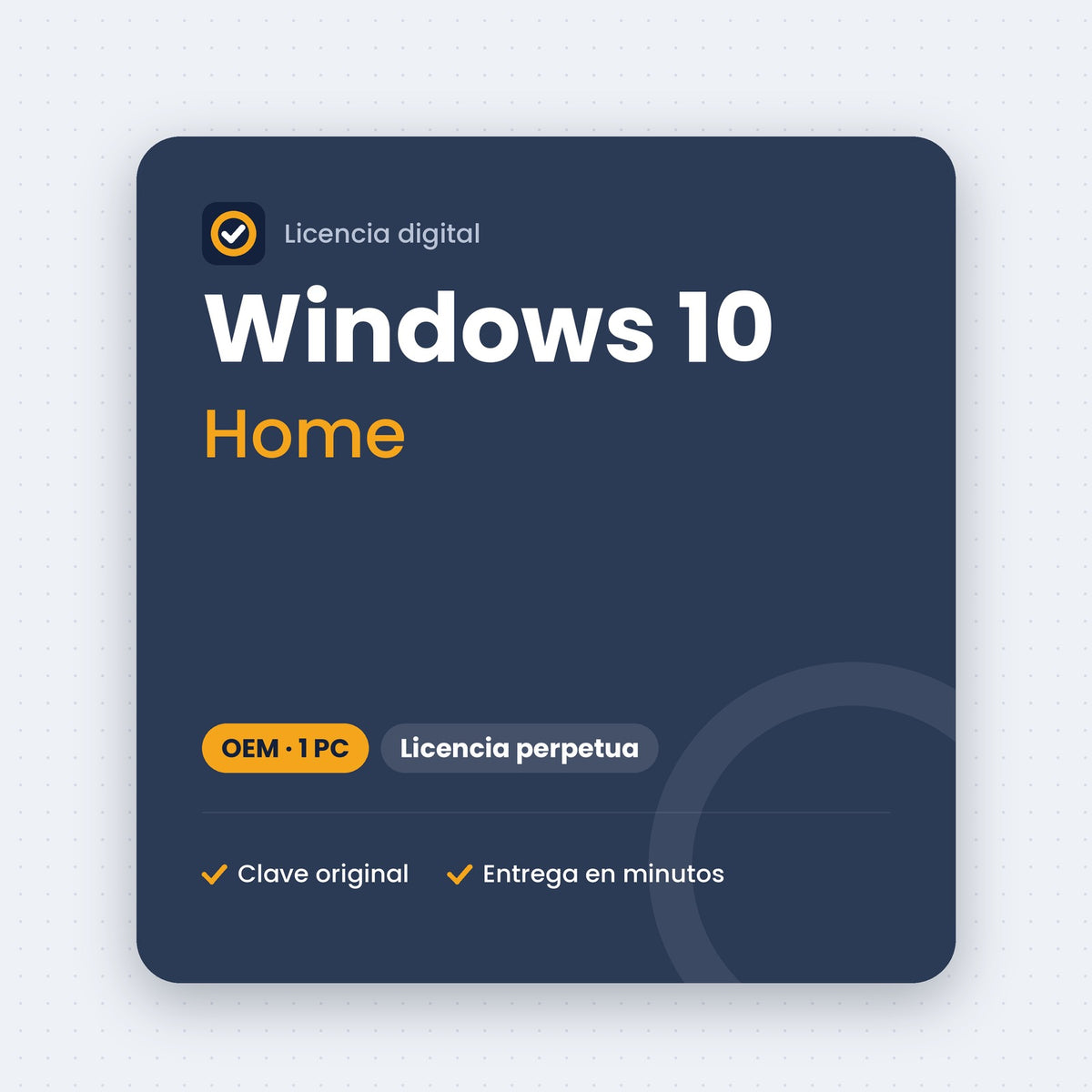 Windows 10 Home OEM – clave de licencia digital