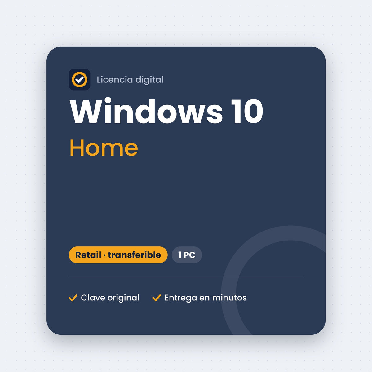 Windows 10 Home Retail – clave de licencia transferible